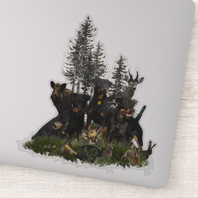 Adesivo Caça alemã Terrier (Jagdterrier) (Detalhe)