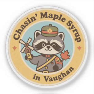 Adesivo Caça ao Xarope de Bordo Vintage Vaughan Ontario