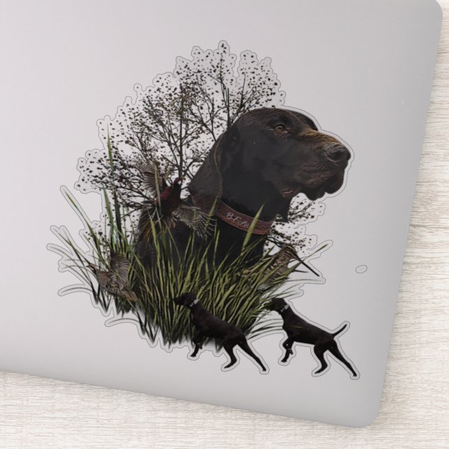 Adesivo Caça às aves, vinheta de ponteiro de curta distânc (Detalhe)