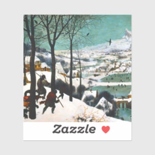 Adesivo Caçadores na Paisagem da Neve Pieter Bruegel