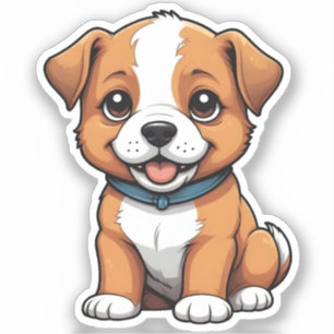 Adesivo Cachorrinho Brincalhão com Língua Para Fora