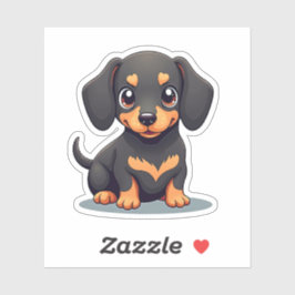 Adesivo Cachorrinho Dachshund Brincalhão – Estilo Chibi