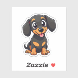 Adesivo Cachorrinho Dachshund Jovial – Estilo Pastel Adorá