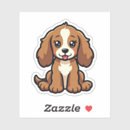 Adesivo Cachorrinho Kawaii Cocker Spaniel – Pose Sonolento