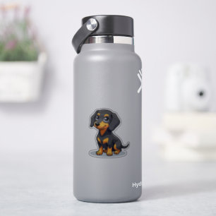 Adesivo Cachorrinho Kawaii Dachshund – Olhos de Coração