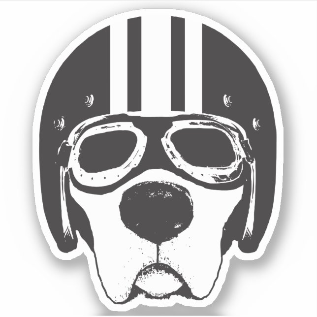 Adesivo Cachorro Amarelo no Helmet & Goggles Vinyl Sticker (Frente)