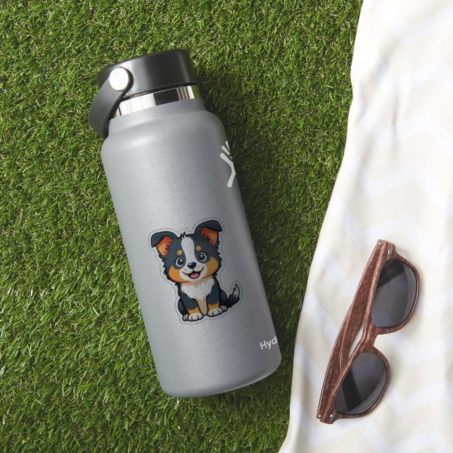 Adesivo Cachorro brincalhão da raça Aussie Shepherd – Esti (HydroFlask Insitu)