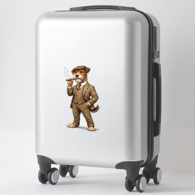 Adesivo Cachorro Cavalheiro Elegante (Mala)