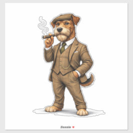 Adesivo Cachorro Cavalheiro Elegante
