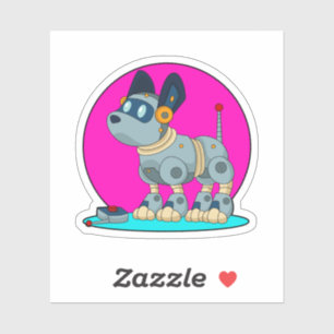 Adesivo Cachorro como Robô