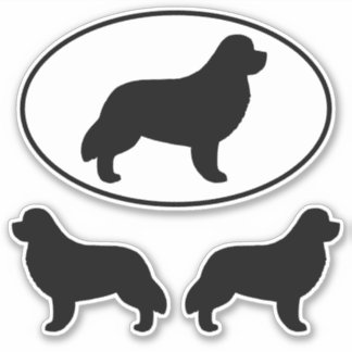 Adesivo Cachorro da Terra Nova Silhouettes Newf Vinyl Stic