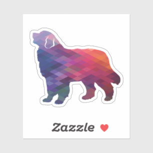 Adesivo Cachorro-das-montanhas Bernese Silhoule Purple