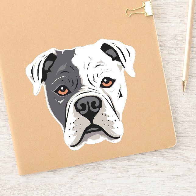 Adesivo Cachorro de Cartoon Engraçado, Cachorro Espantoso  (Notebook)