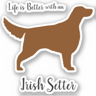 Adesivo Cachorro de conserva irlandês Silhout Vinyl Sticke