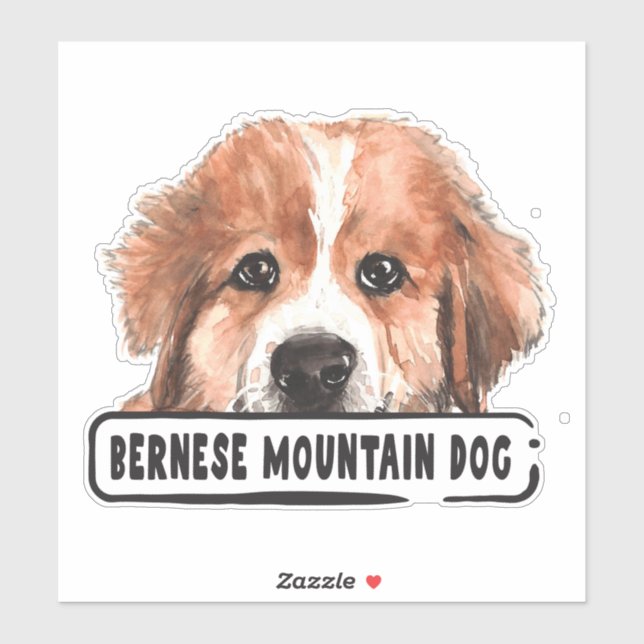Adesivo Cachorro de Montanha Bernese (Folha)