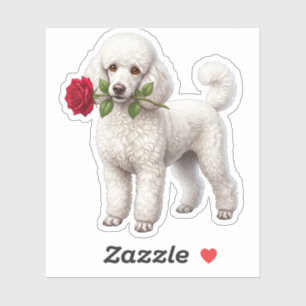 Adesivo Cachorro de Poodle Fofo
