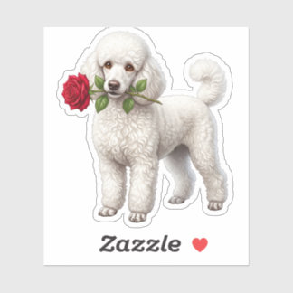 Adesivo Cachorro de Poodle Fofo