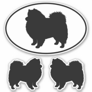 Adesivo Cachorro Eskimo Americano Silhout Vinyl Sticker Se