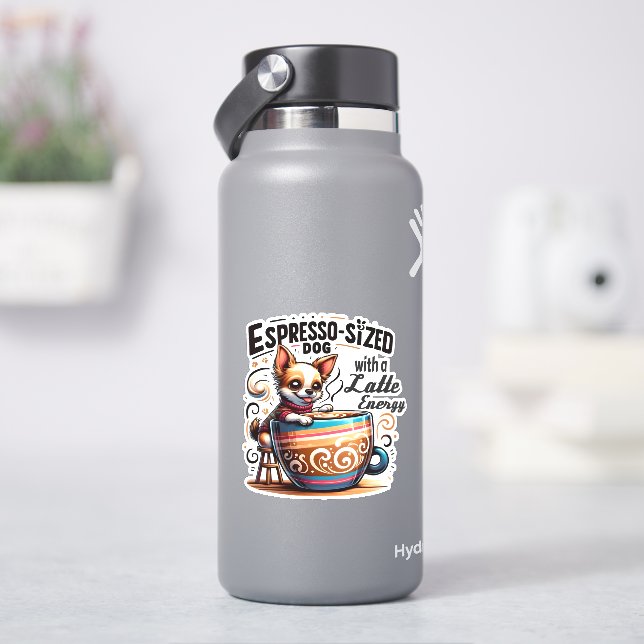 Adesivo Cachorro Espresso com Energia Latte (HidroFlask)