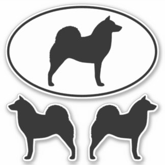 Adesivo Cachorro Finlandês Spitz Silhouettes Vinyl Sticker