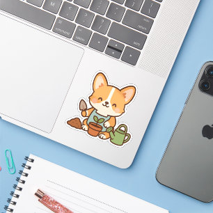 Adesivo Cachorro Gelado de Kawaii Welsh Corgi Bonito Corte