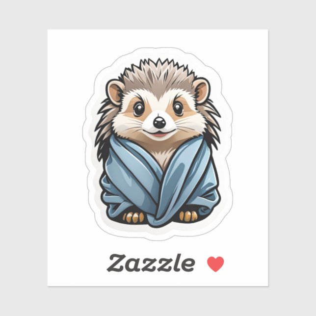 Adesivo Cachorro Gelado Embalado em Toalha (Folha)