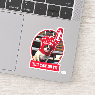 Adesivo Cachorro Na Mão Da Espuma