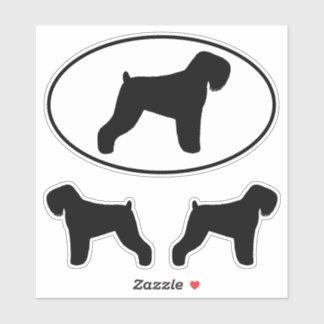 Adesivo Cachorro Negro Russo Silhuettes Stick