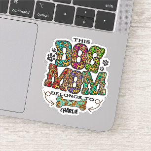 Adesivo Cachorro-Padrão-Leopardo Ocidental Cachorro-Mãe Pe