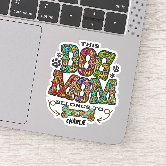 Adesivo Cachorro-Padrão-Leopardo Ocidental Cachorro-Mãe Pe (Detalhe)