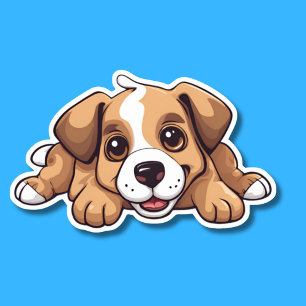 Adesivo Cachorro preguiçoso