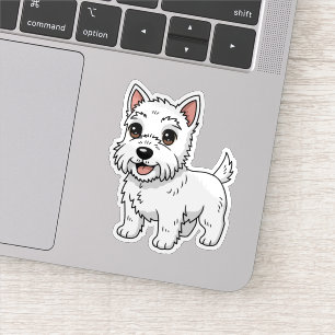 Adesivo Cachorro West Highland White Terrier Fofo