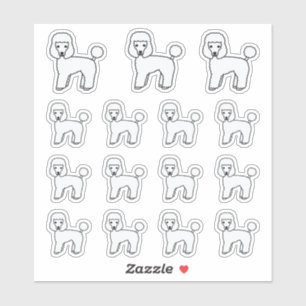Adesivo Cachorros de Cartoon de Toy Poodle Cute