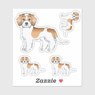 Adesivo Cachorros Mini Goldendoodle de Partida Apricot