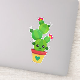 Adesivo Cactus Bonitos, Cactus Verde, Kawaii Cactus, Flore