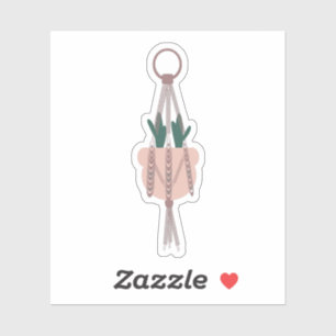 Adesivo Cactus Botanical Hanging House Vegetal Verde