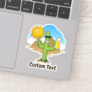 Adesivo Cactus com Cerveja