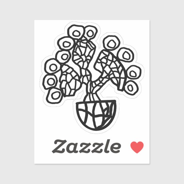 ADESIVO CACTUS EM UM BOWL (Folha)