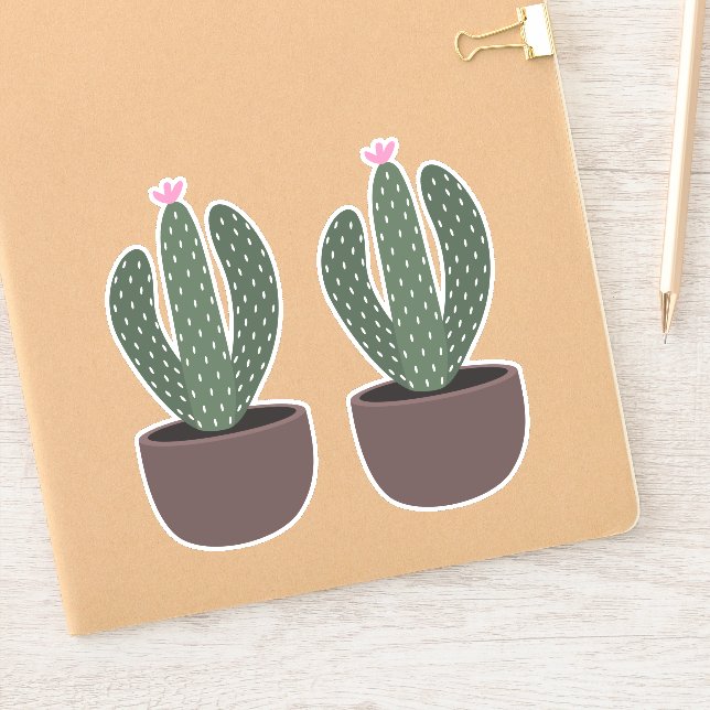 Adesivo Cactus no pote (Notebook)