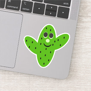 Adesivo Cactus Verde Bonito Com Face