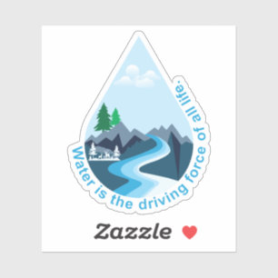 Adesivo Cada gota conta ou protege nossa água