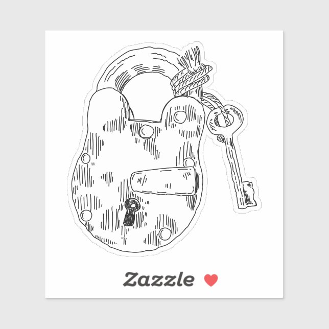 Adesivo Cadeado (Folha)