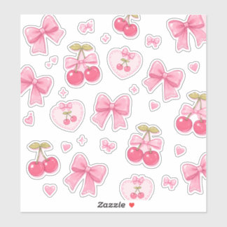 Adesivo Caderno de Arcos Rosa e Cerejas | Kawaii Coquet