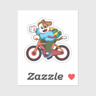 Adesivo Cães com Bicicleta