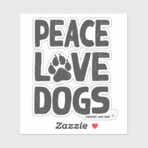 Adesivo Cães de Amor de Paz © GraphicLoveShop