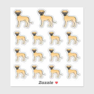 Adesivo Cães de Cartoon Bons Dane Cute