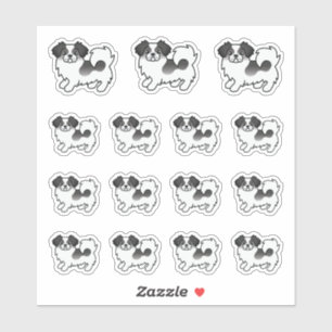 Adesivo Cães de Cartoon de Espanhol Partidário de Cor Ne