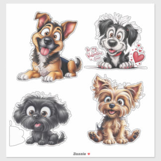 Adesivo Cães de desenho animado