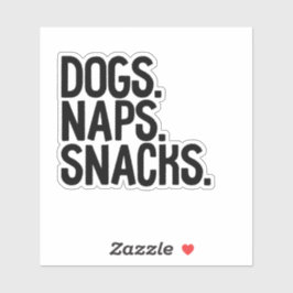 Adesivo Cães Naps Snacks