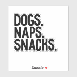 Adesivo Cães Naps Snacks